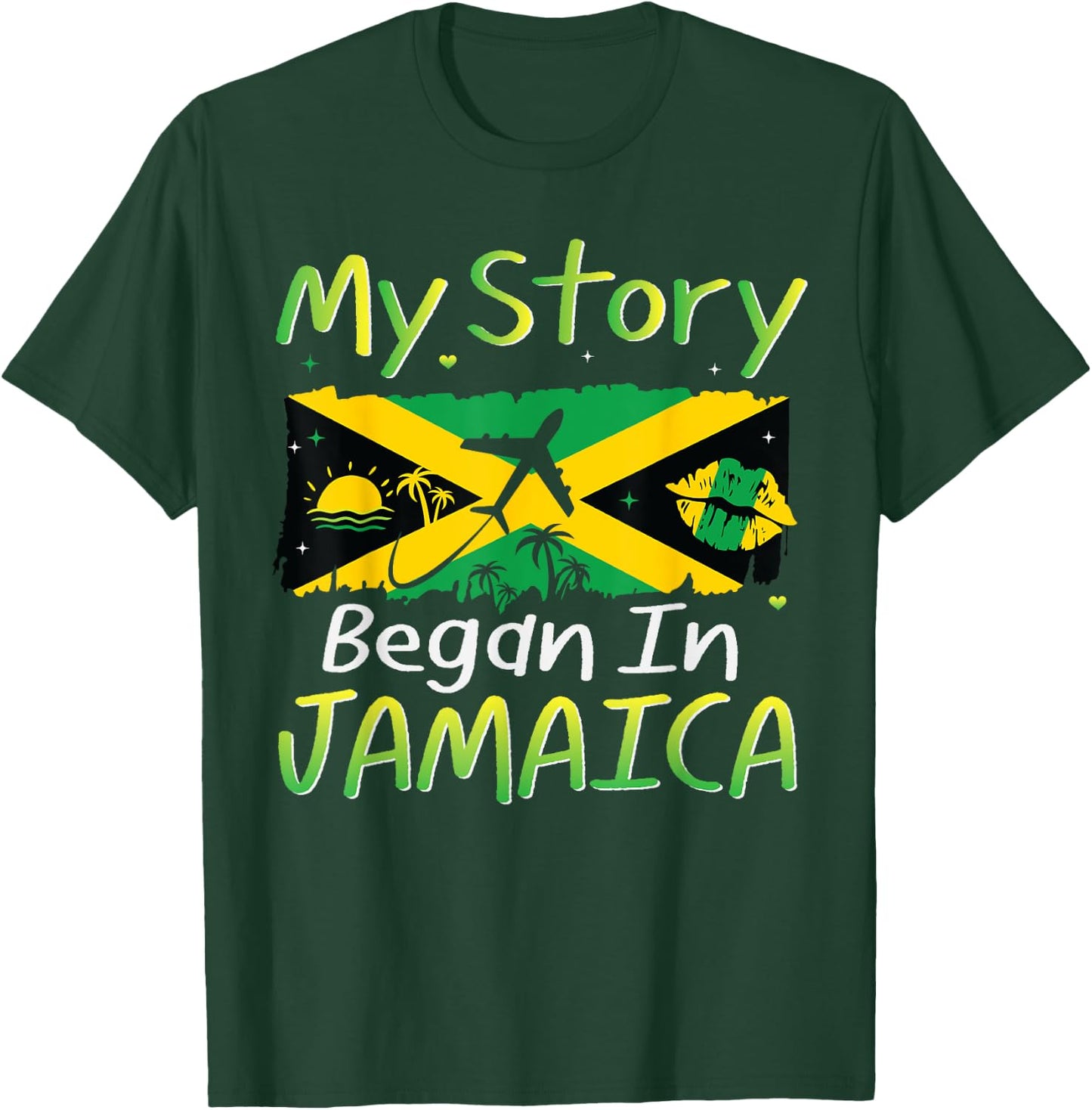 My Story Began in Jamaica Anniversary Trip Summer Vacation T-Shirt - T-Shirt | Forest
