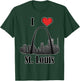 I Love St.Louis Souvenir Gateway Arch Skyline T-Shirt - T-Shirt | Forest