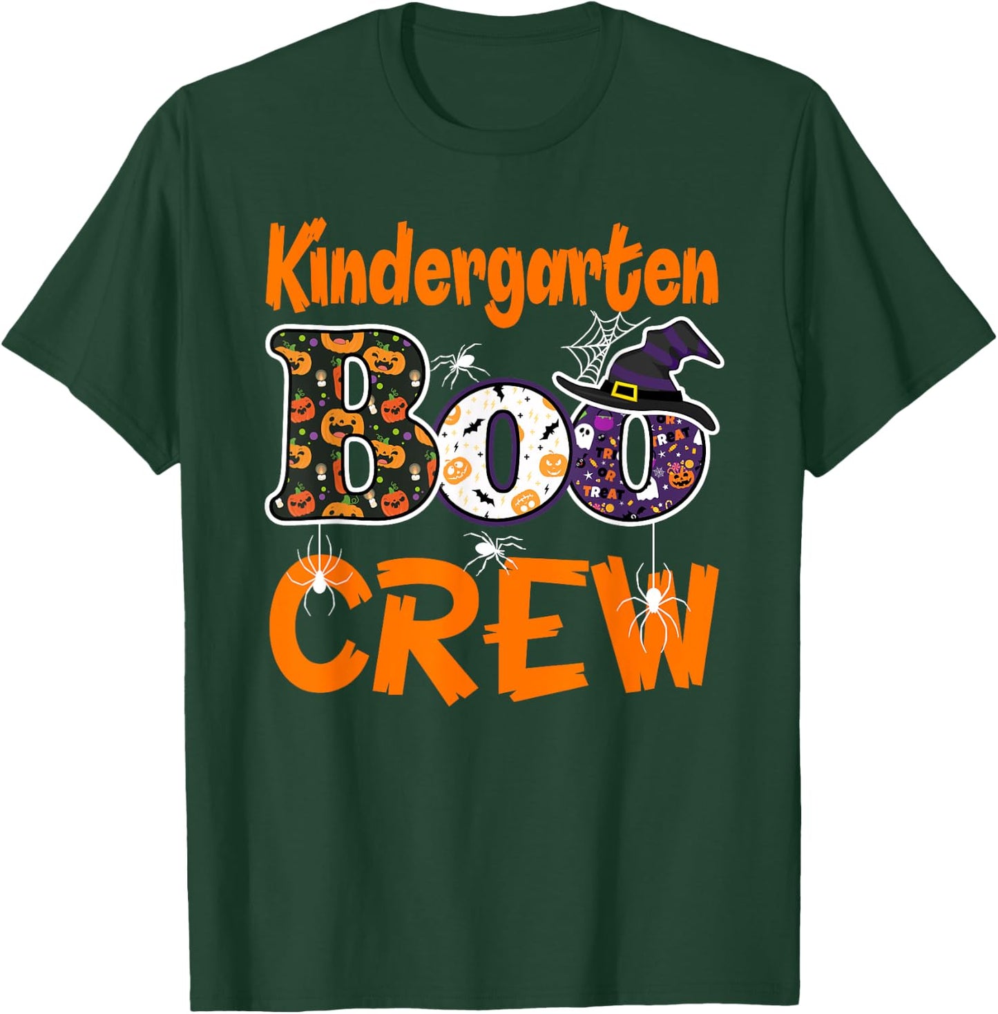 Kindergarten Boo Crew Teachers Students Halloween Costume Men Women T-Shirt - T-Shirt | Forest