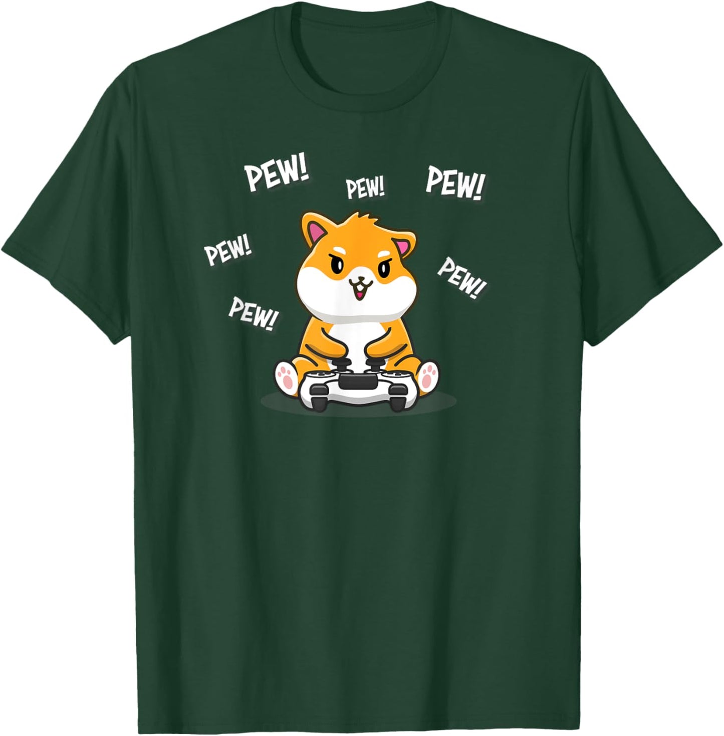 Funny Kawaii Kids Video Gamer Pew Meme Hamster Lover T-Shirt - T-Shirt | Forest