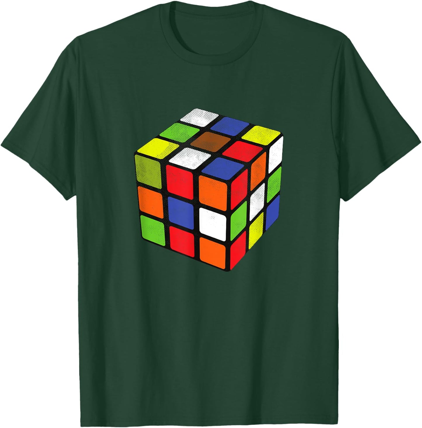 Rubiks Cuber Speed Cubing 80's Vintage 3x3 Cube Game Puzzle T-Shirt - T-Shirt | Forest