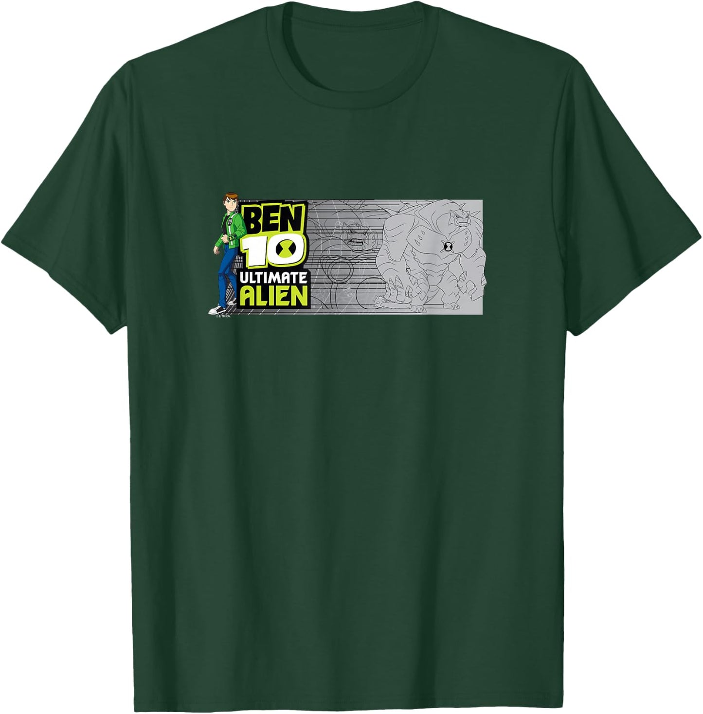 Ben 10 Ultimate Alien: Cosmic Destruction Humungousaur Logo T-Shirt - T-Shirt | Forest