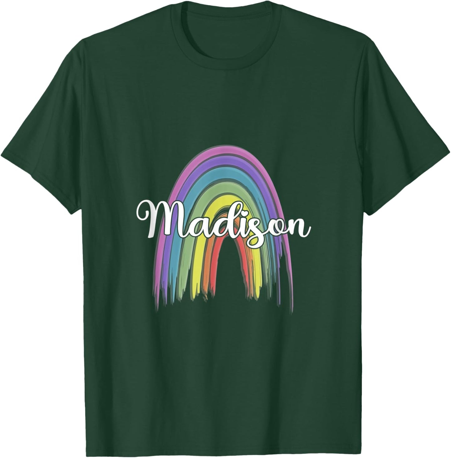 MADISON Rainbow Girls Custom Name T-Shirt - T-Shirt | Forest