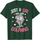 Just A Girl Who Loves Dolphins Kids Girls Dolphin T-Shirt - T-Shirt | Forest
