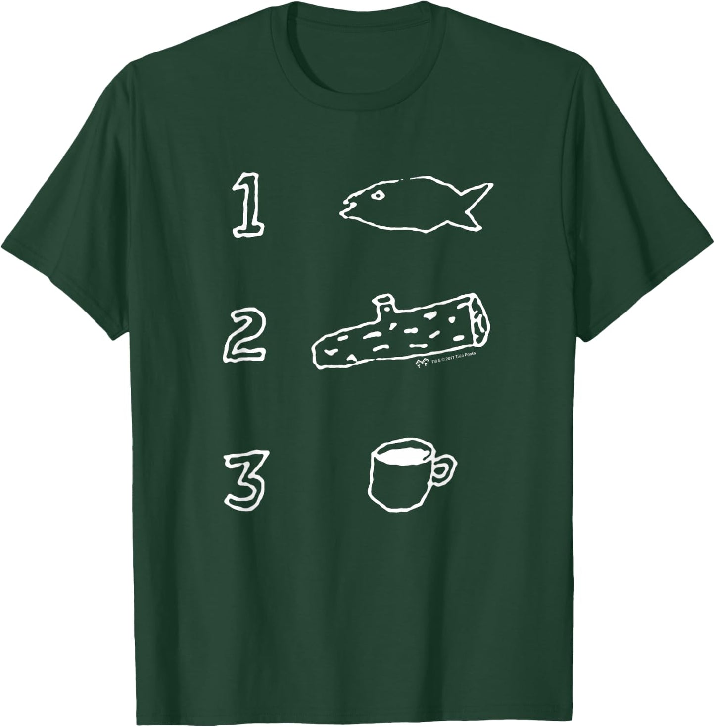 Twin Peaks Coffee Log Fish T-Shirt - T-Shirt | Forest