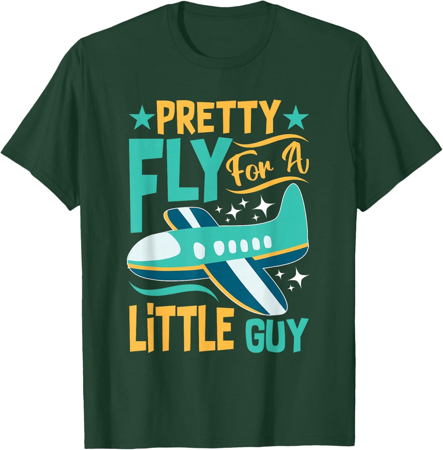 Airplanes For Kids: Pretty Fly For A Little Guy T-Shirt - T-Shirt | Forest