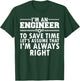 Best Engineer Art Women Humor Engineering Lovers T-Shirt - T-Shirt | Forest