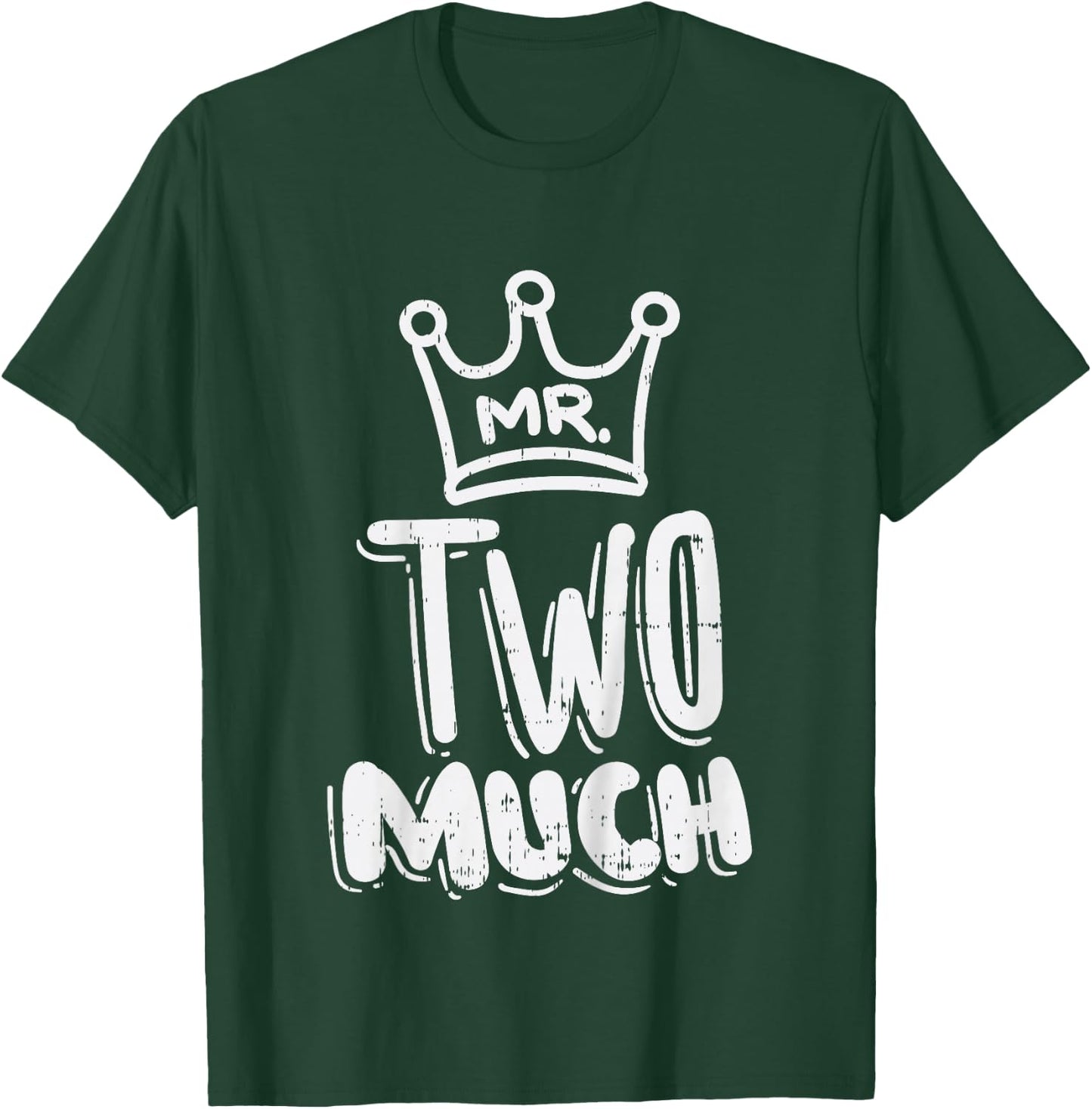 Kids Mr Two Much Fun Second 2nd Birthday Party Toddler Boys Gift T-Shirt - T-Shirt | Forest