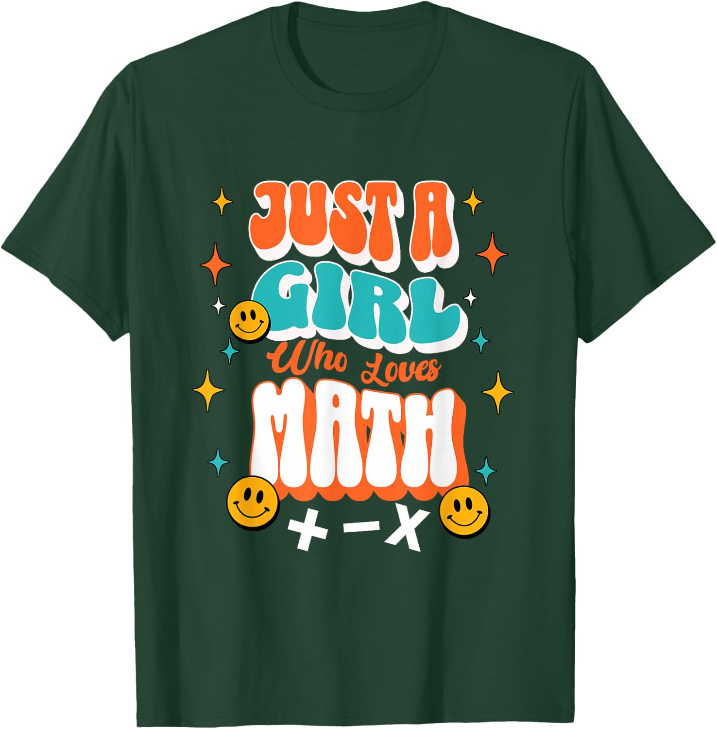 Just a Girl who loves Math Algebra Funny Mathematics T-Shirt - T-Shirt | Forest
