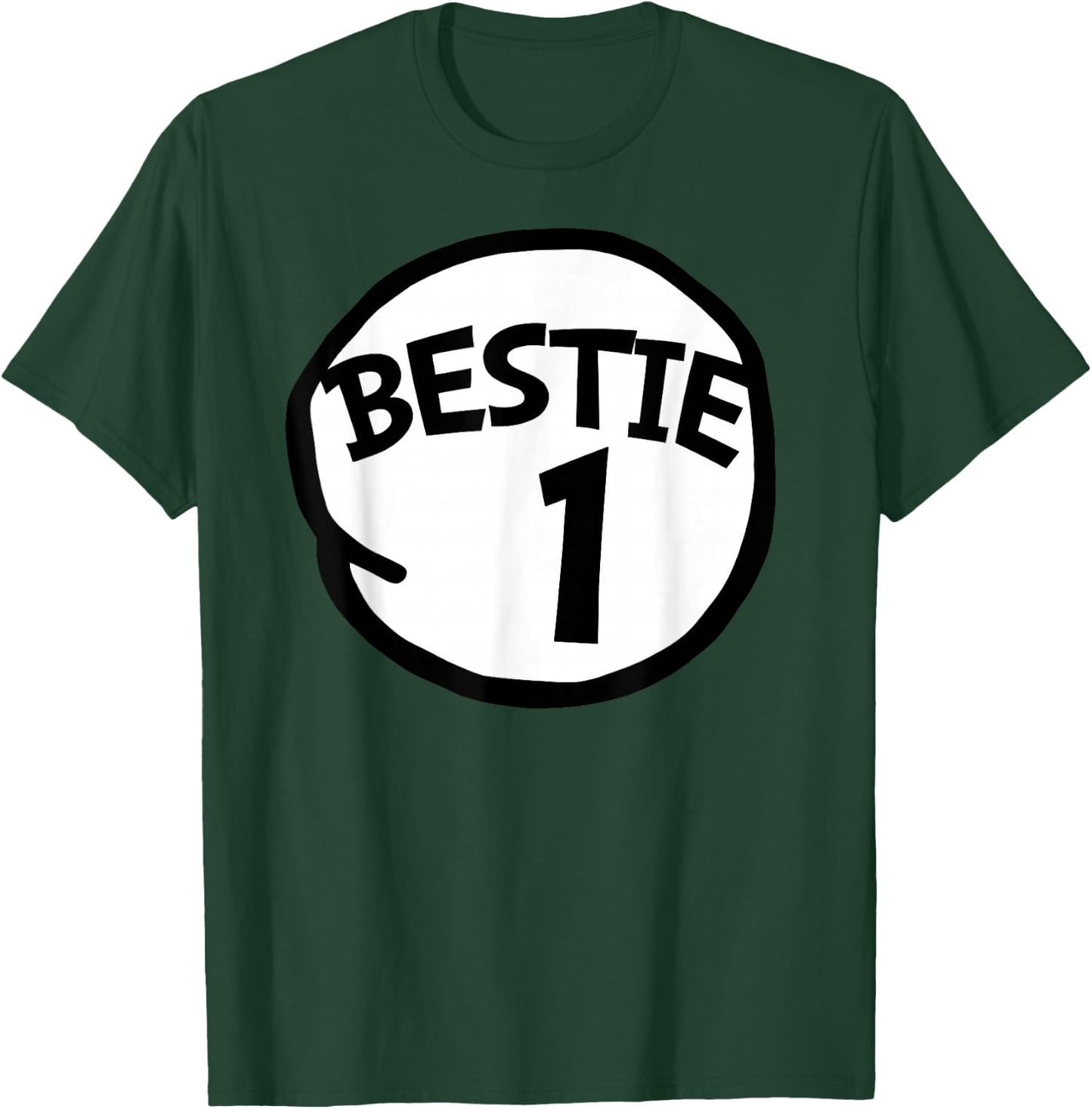 Bestie Number 1 Matching Group Bestie 1 T-Shirt - T-Shirt | Forest