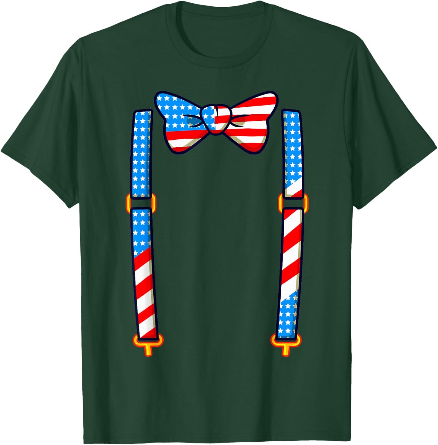 American Tuxedo Costume Funny 4th of July USA Men Women Kids T-Shirt - T-Shirt | Forest