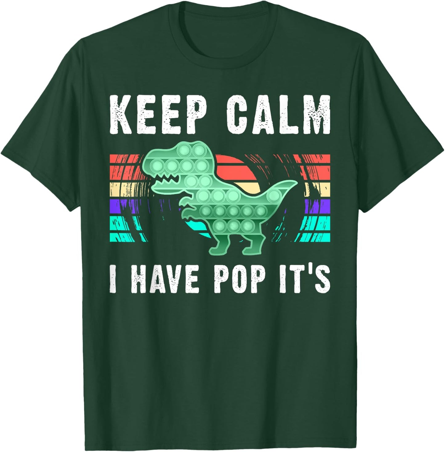 Fidget Toy Pop It Dinosaur for Boys T-Shirt - T-Shirt | Forest