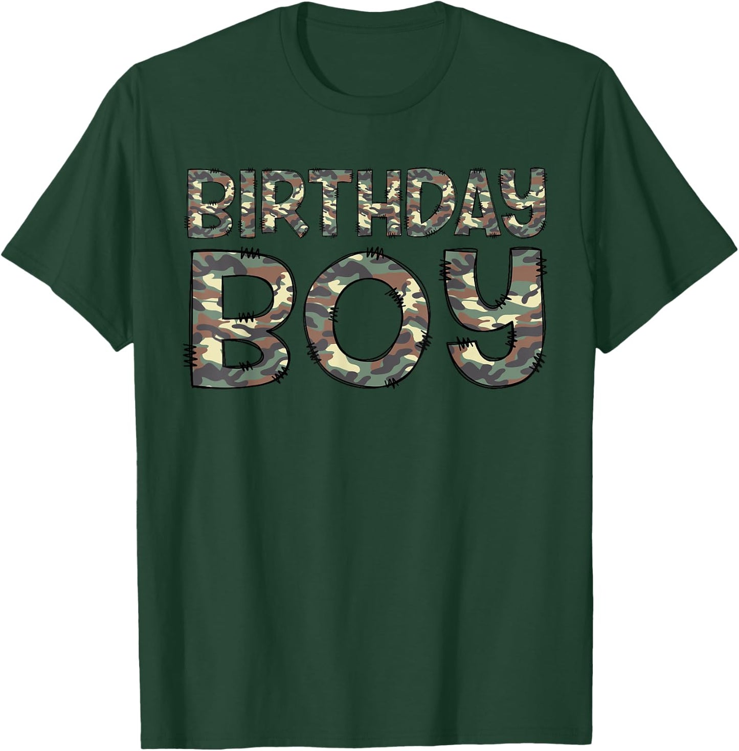 It's My Birthday Boy Camo Hunting Camouflage Matching Family T-Shirt - T-Shirt | Forest