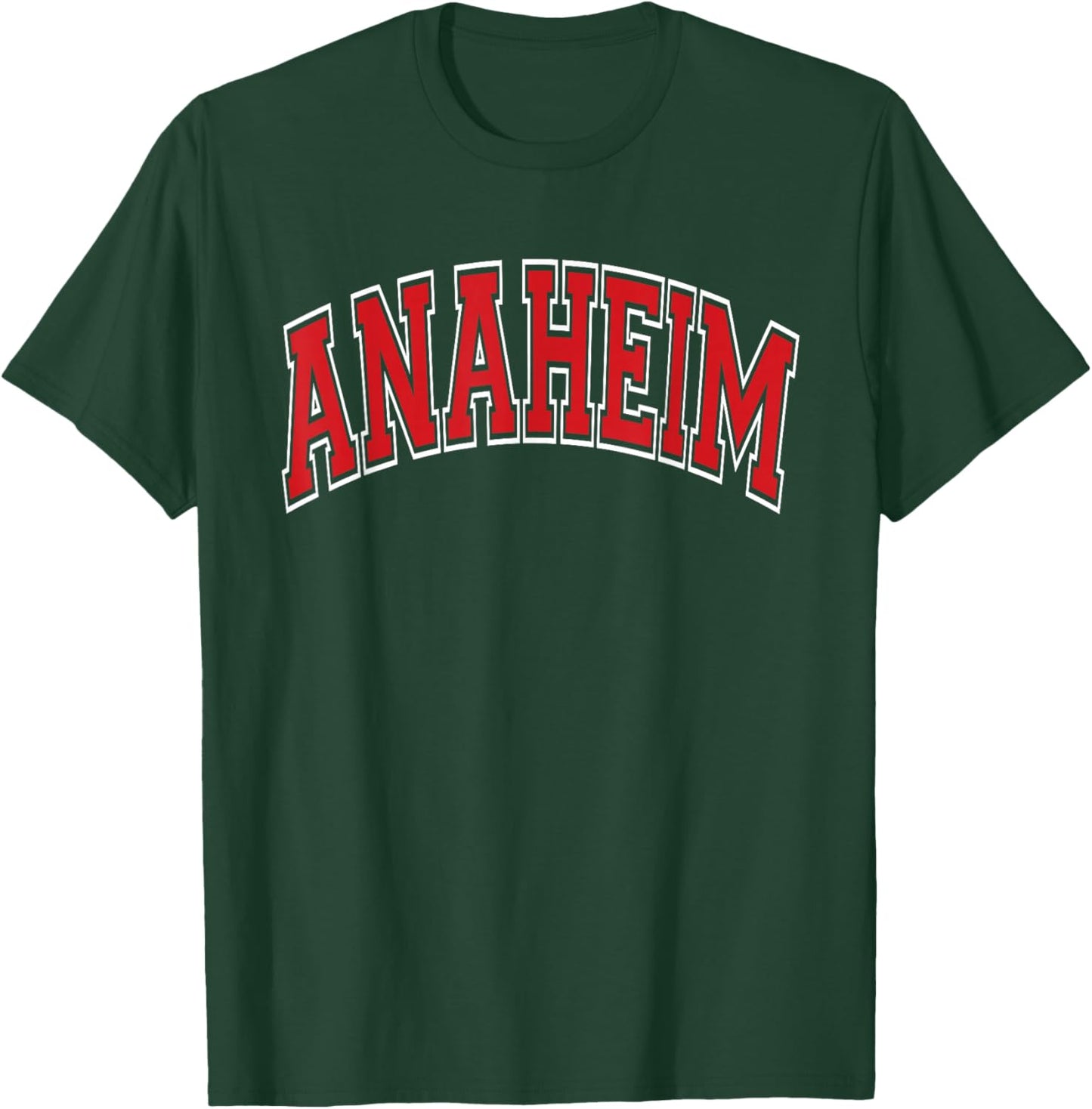 Anaheim Arched Red Text T-Shirt - T-Shirt | Forest