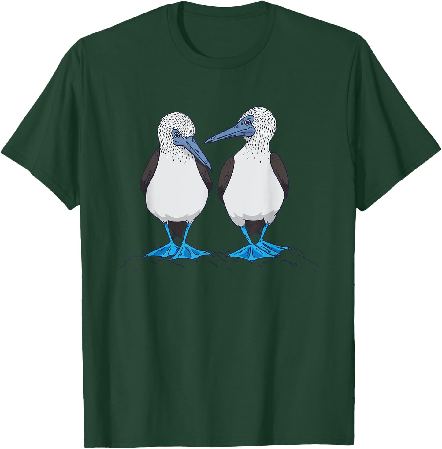 Boobies Seabirds Blue-footed Booby Bird T-Shirt - T-Shirt | Forest