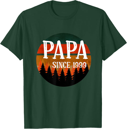 Father's Day - Papa Since 1999 T-Shirt - T-Shirt | Forest