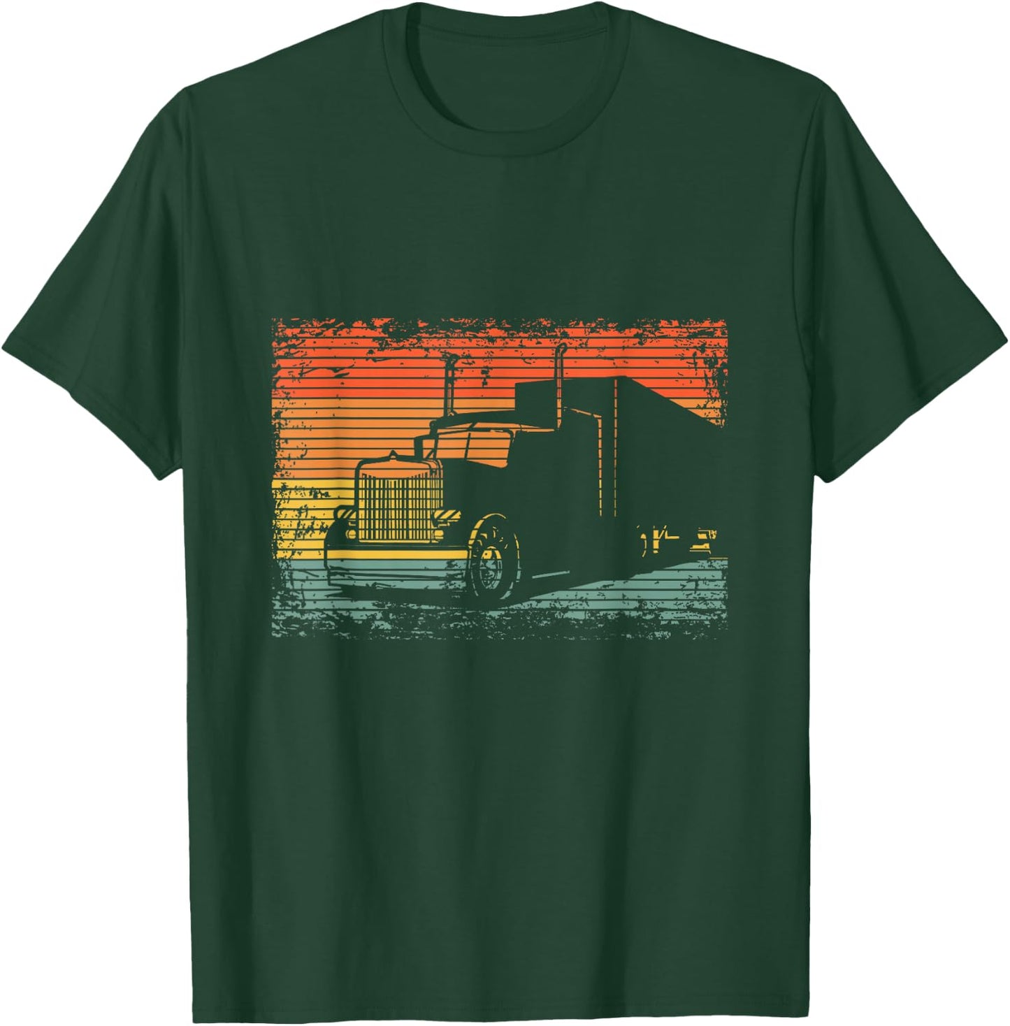 Vintage Truck Truck Driver Truck Driving Gift T-Shirt - T-Shirt | Forest