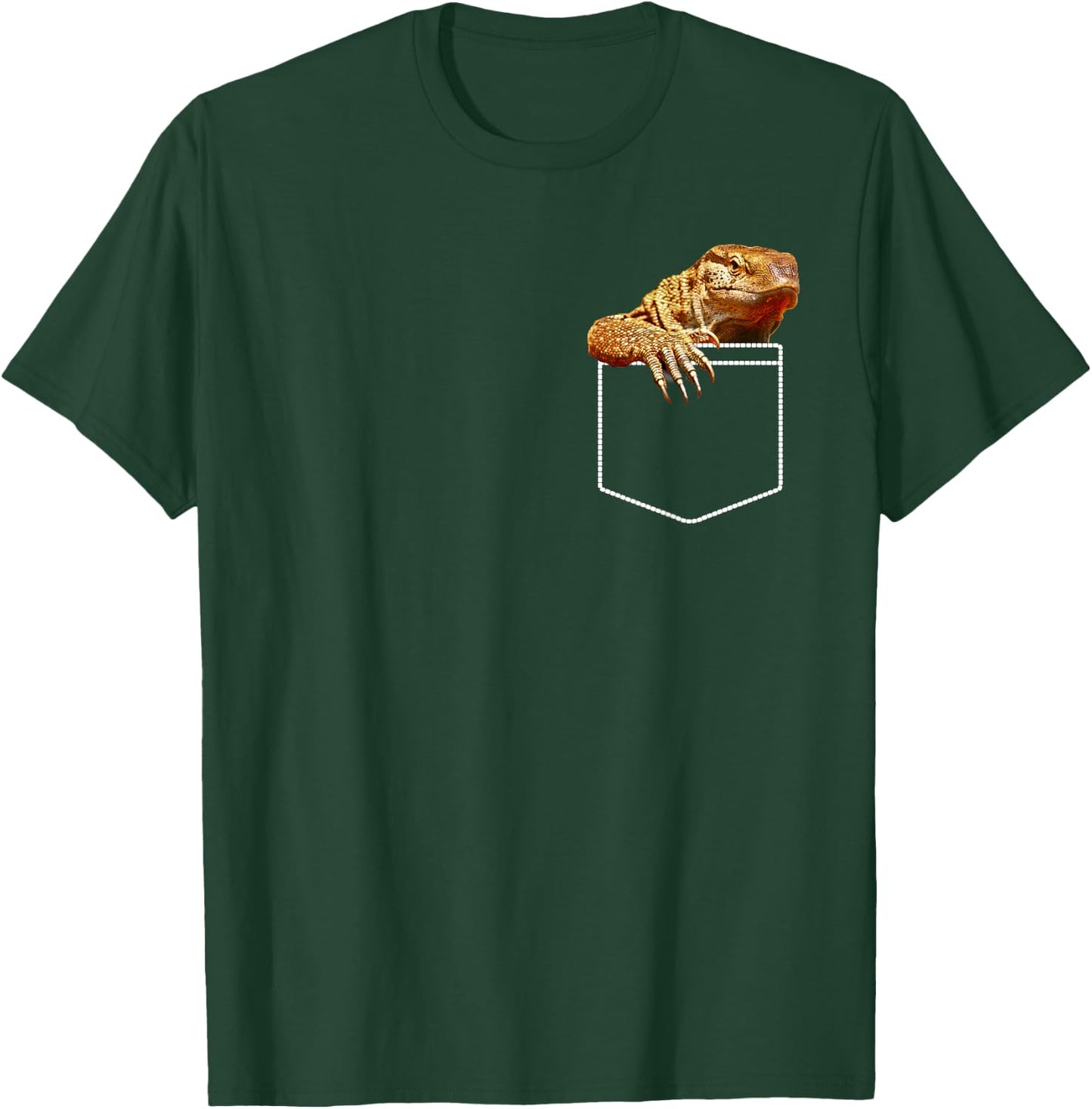 Savannah Monitor Lizard Pocket T-Shirt - T-Shirt | Forest