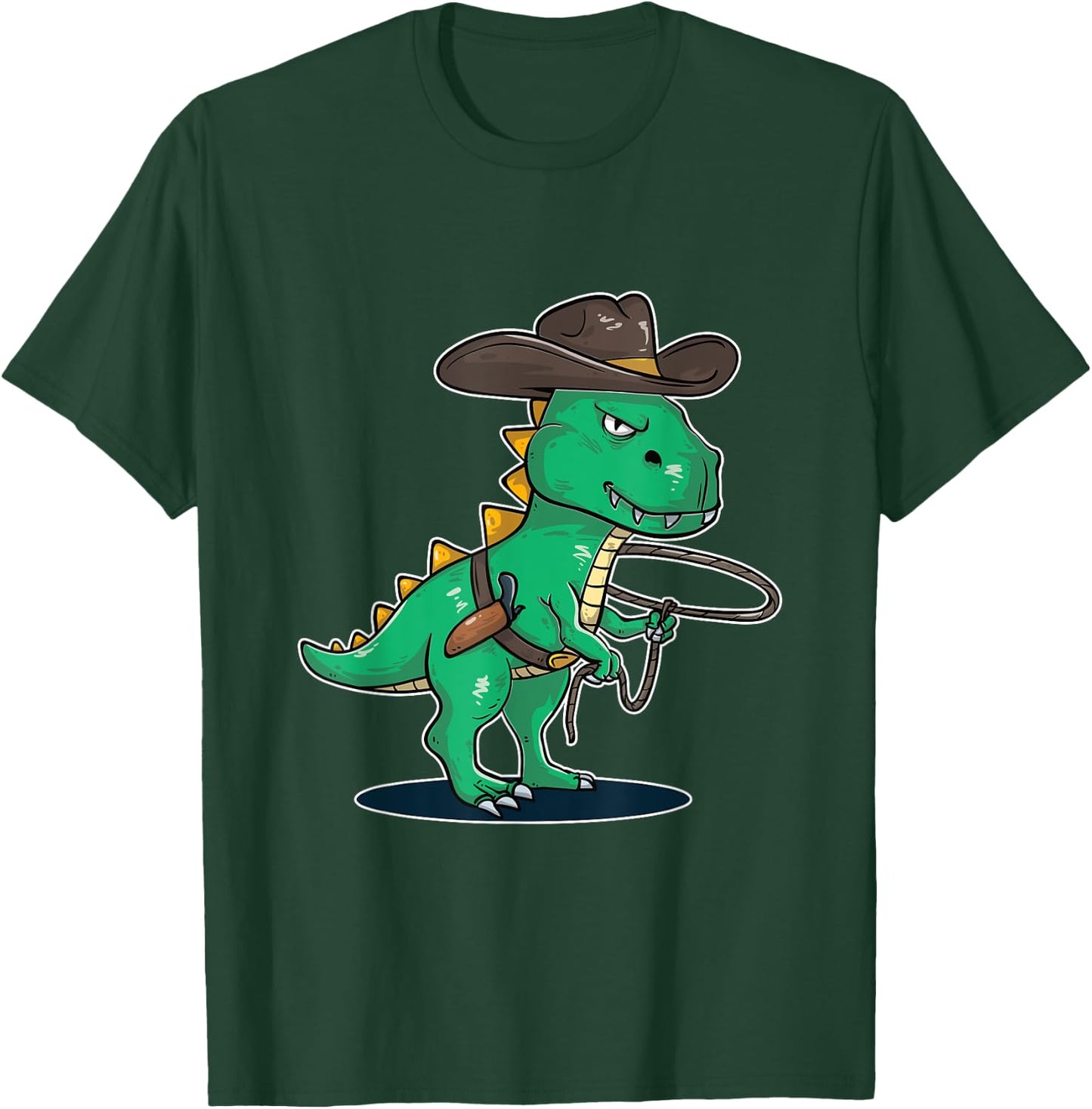 Cowboy Rodeo Dinosaur T-Rex T-Shirt - T-Shirt | Forest