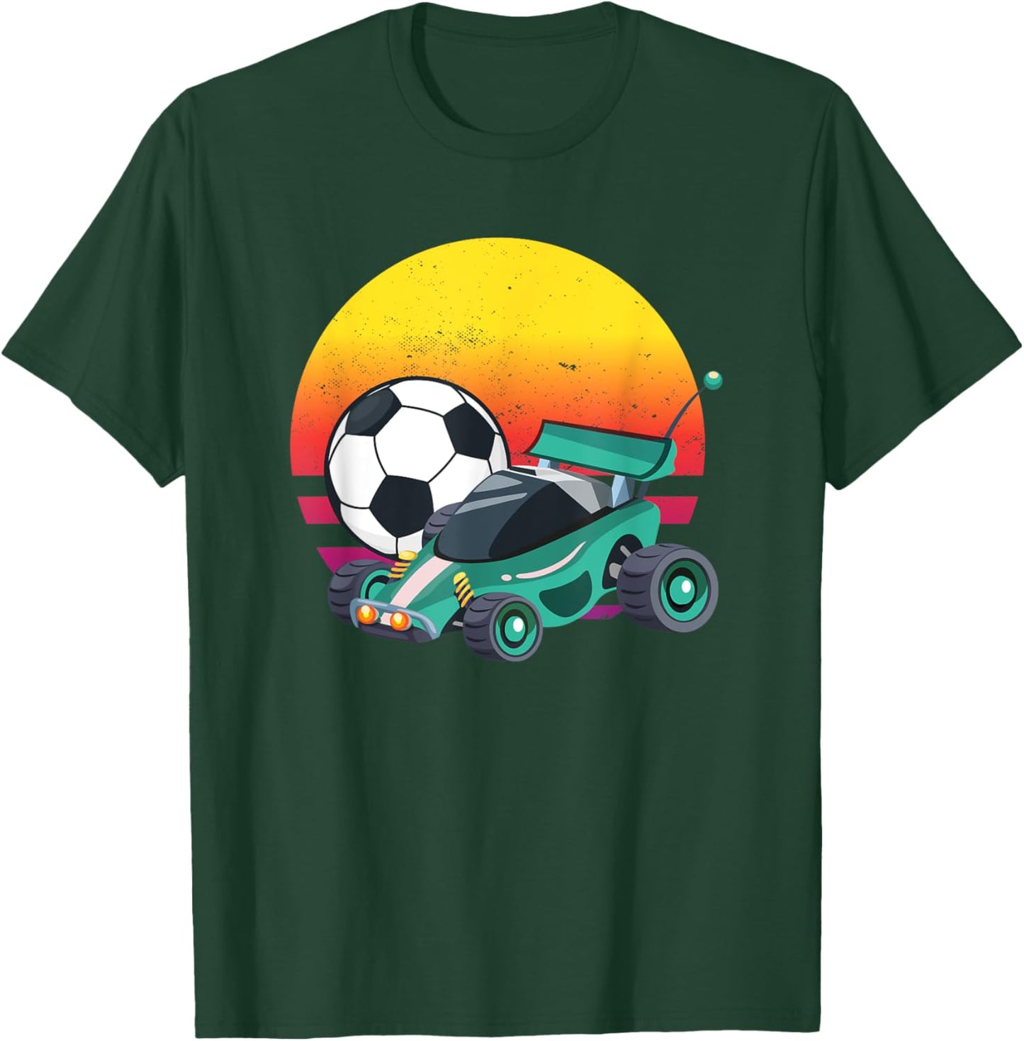 Retro Vintage Rocket RC Soccer Car League T-Shirt - T-Shirt | Forest