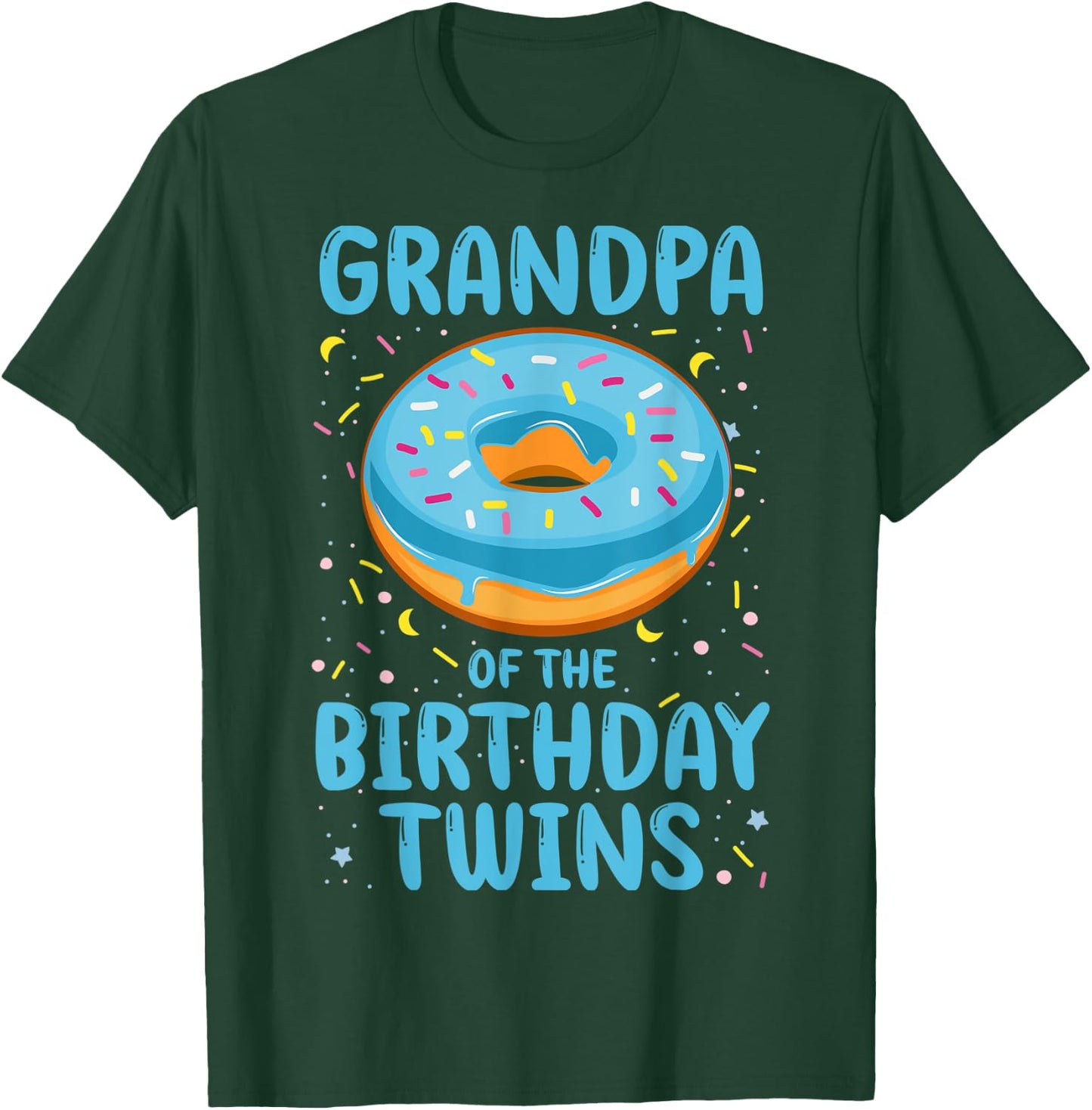 Grandpa Of The Birthday Twins T-Shirt - T-Shirt | Forest