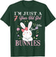 I'm Just A 7 Year Old Girl Who Loves Bunnies Birthday Gift T-Shirt - T-Shirt | Forest