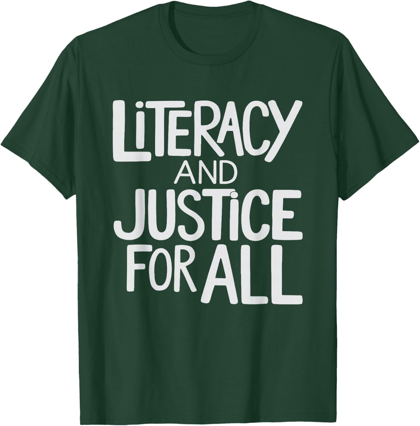 Reading Book Club Literacy and Justice for All Librarian T-Shirt - T-Shirt | Forest