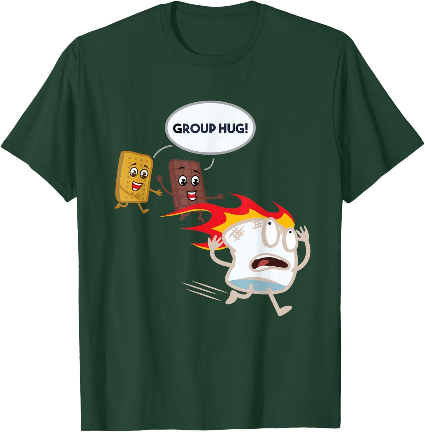 Smores S'mores Marshmallow Camping Roasting Bonfire T-Shirt - T-Shirt | Forest