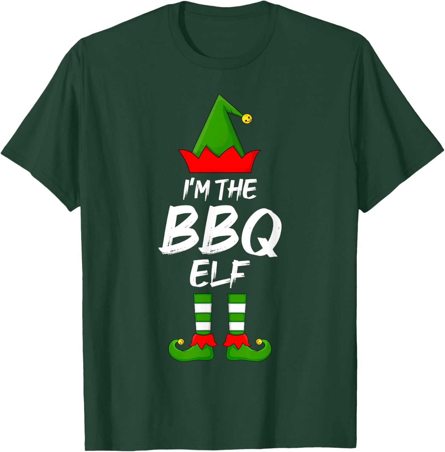 I'm The BBQ Elf Funny Matching Family Elf Christmas T-Shirt - T-Shirt | Forest