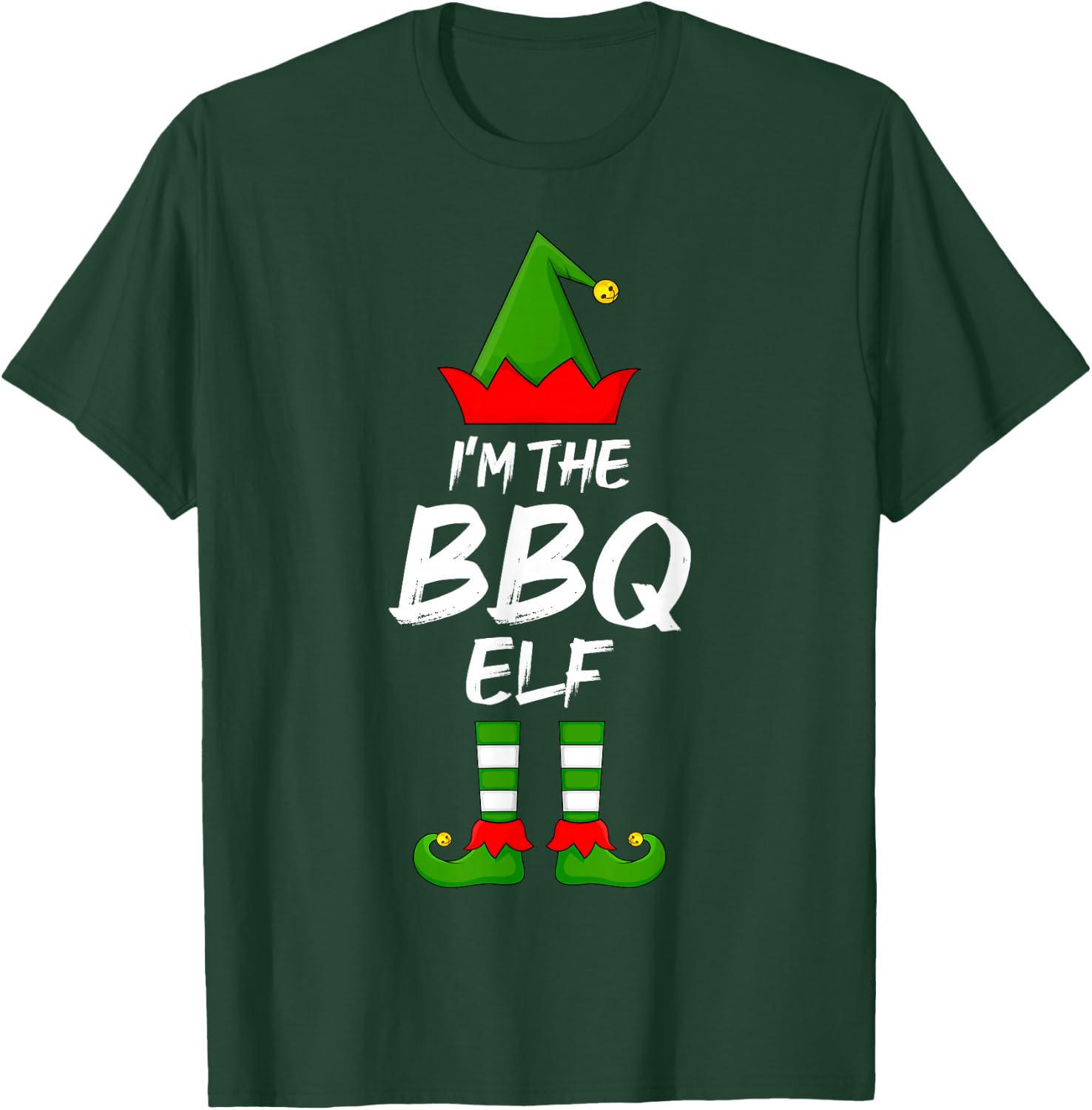 I'm The BBQ Elf Funny Matching Family Elf Christmas T-Shirt - T-Shirt | Forest
