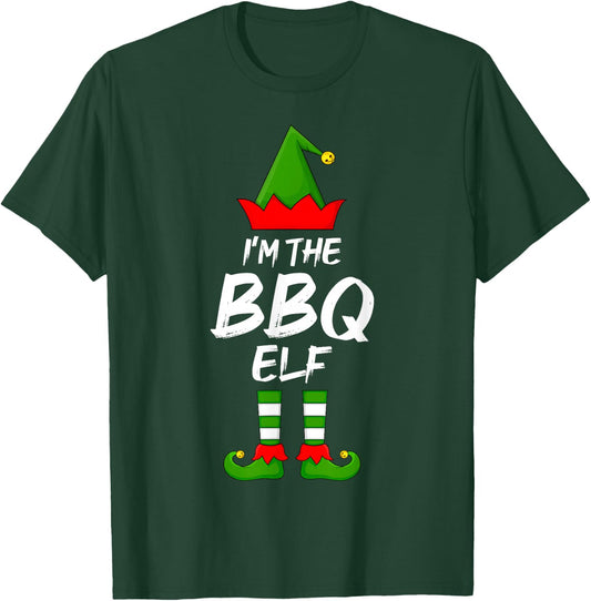 I'm The BBQ Elf Funny Matching Family Elf Christmas T-Shirt - T-Shirt | Forest