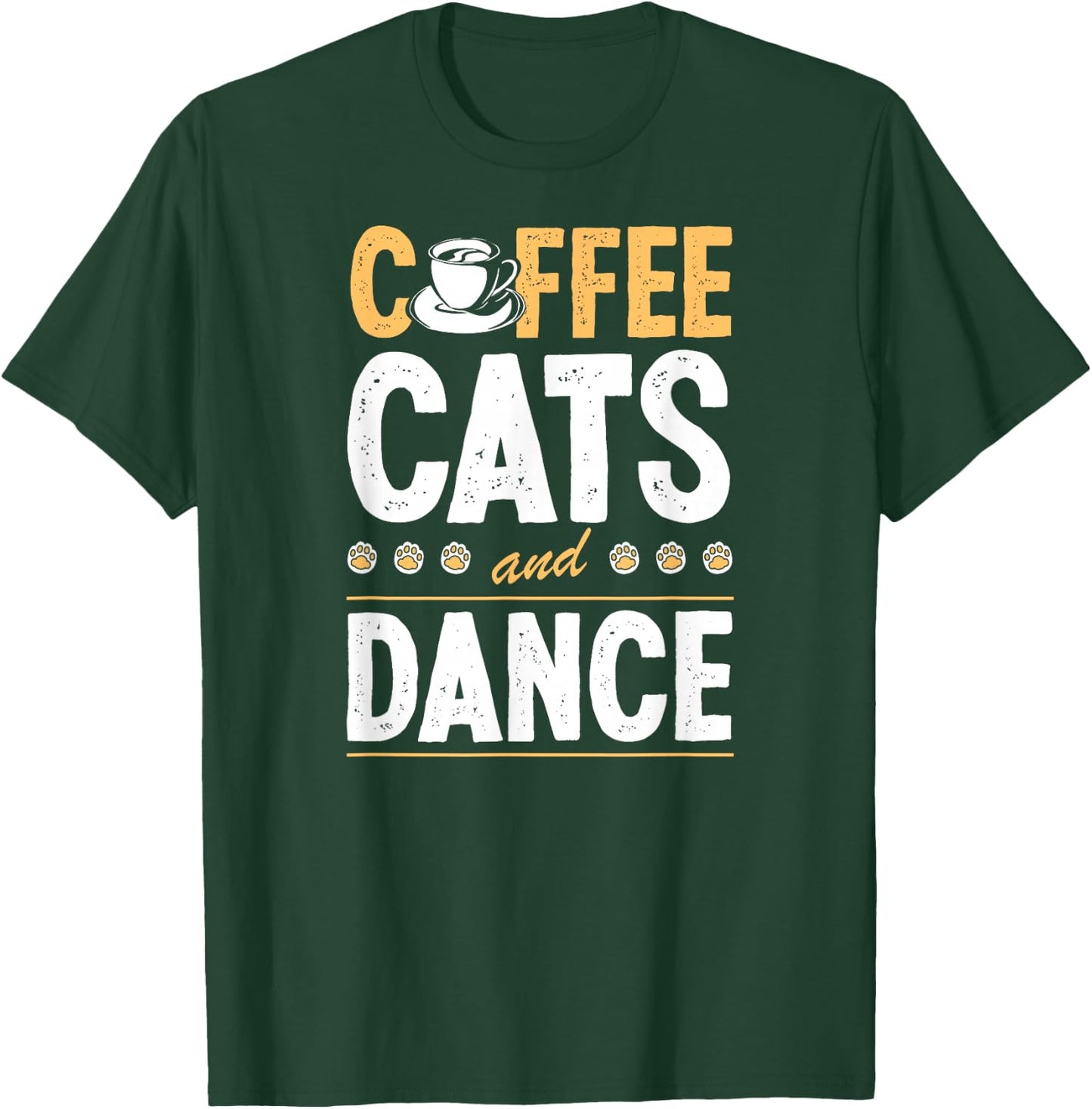 Coffee Cats And Ballet Dance Instructor Cat Lover T-Shirt - T-Shirt | Forest