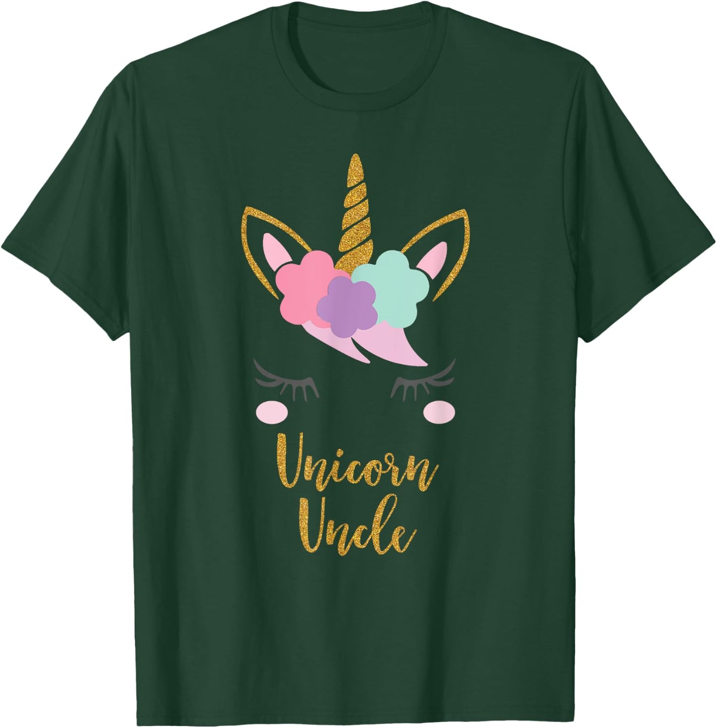 Unicorn Uncle Shirt, Uncle of the Birthday Girl Gift T-Shirt - T-Shirt | Forest