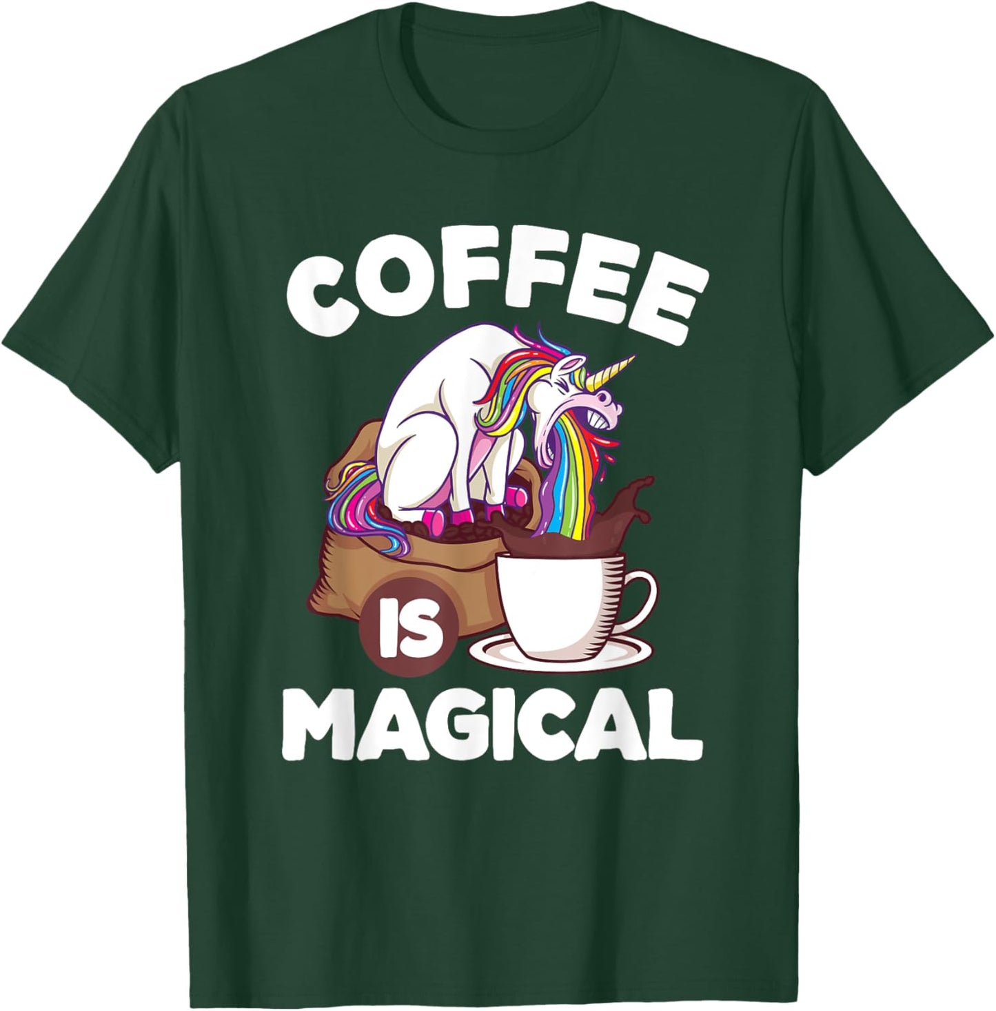 Coffee Unicorn T-Shirt - T-Shirt | Forest