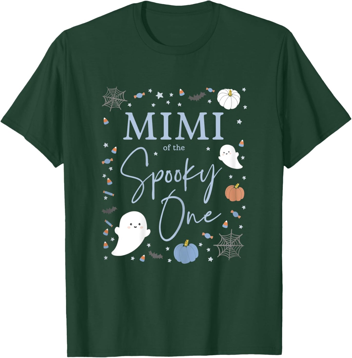 Mimi of the Spooky One First Birthday Blue Boy 1st Halloween T-Shirt - T-Shirt | Forest