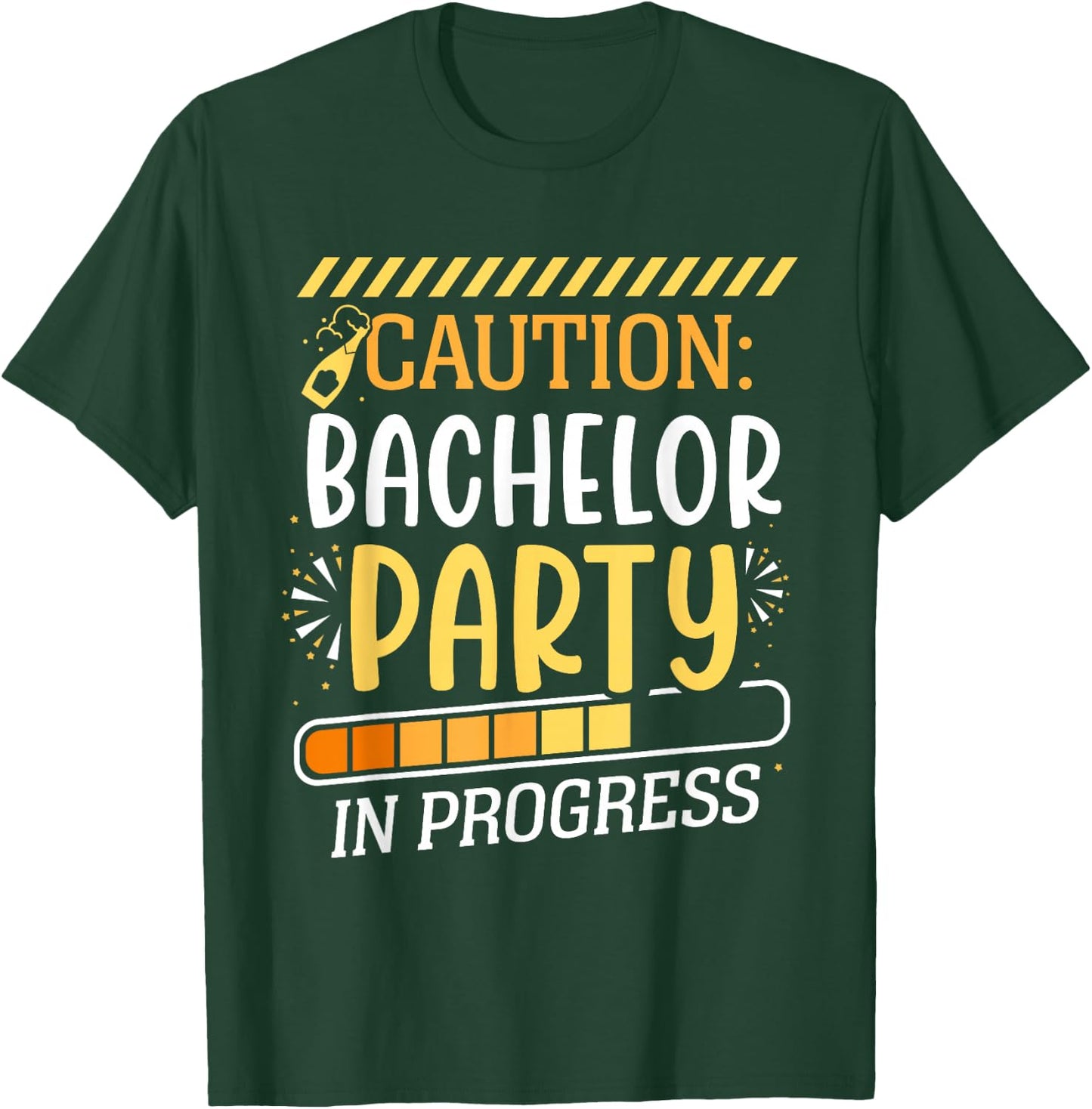 Attention! Stag Night In Gone Bachelor Bride T-Shirt - T-Shirt | Forest