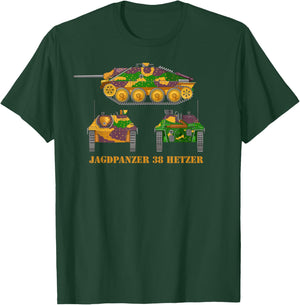 Hetzer Jagdpanzer 38 German WW2 Tank Destroyer T-Shirt - T-Shirt | Forest