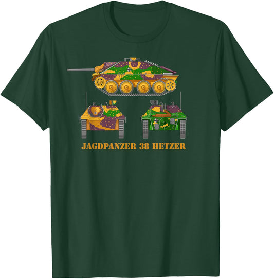 Hetzer Jagdpanzer 38 German WW2 Tank Destroyer T-Shirt - T-Shirt | Forest