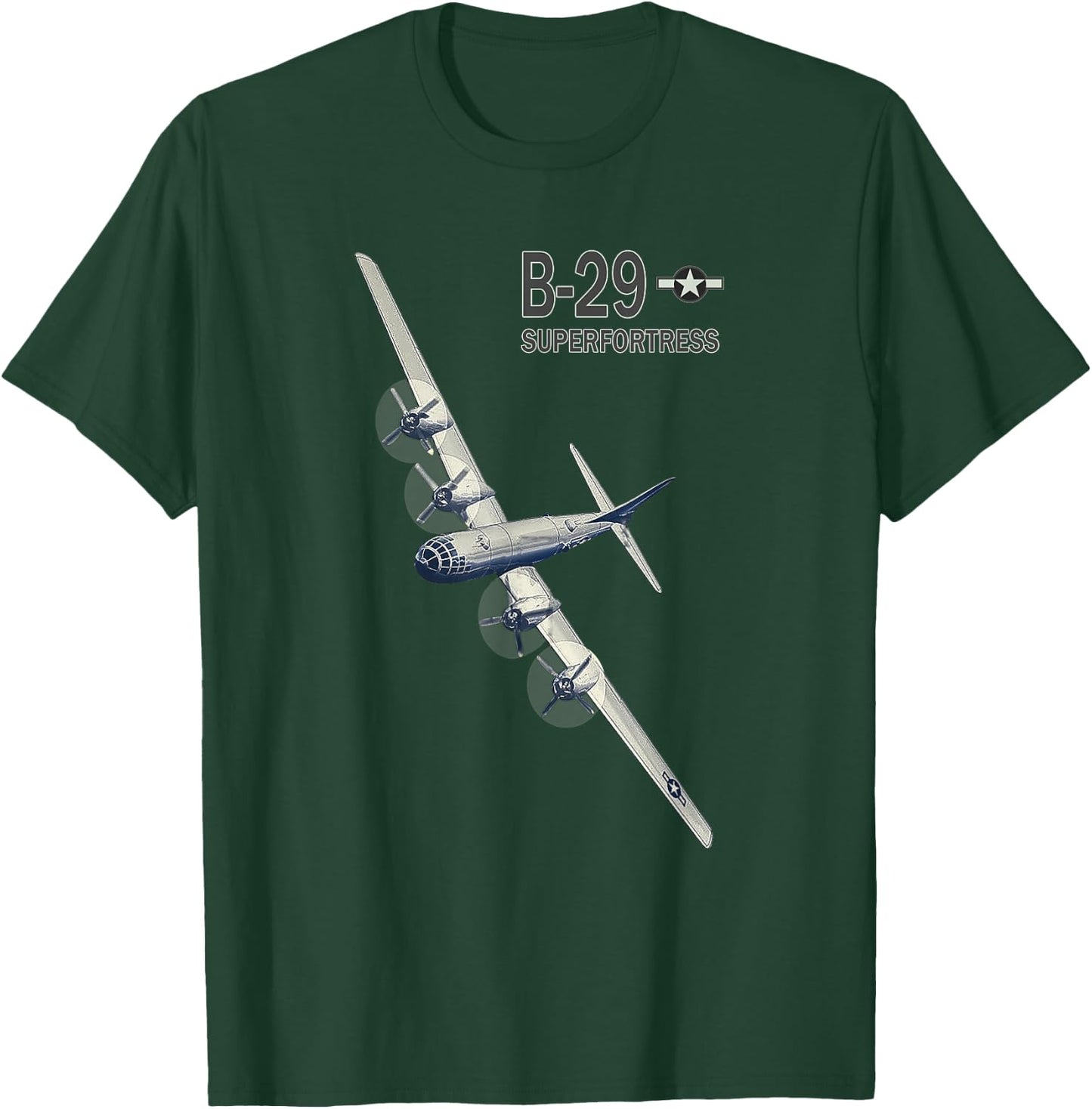 B29 Superfortress WW2 Bomber Airplane T-Shirt - T-Shirt | Forest