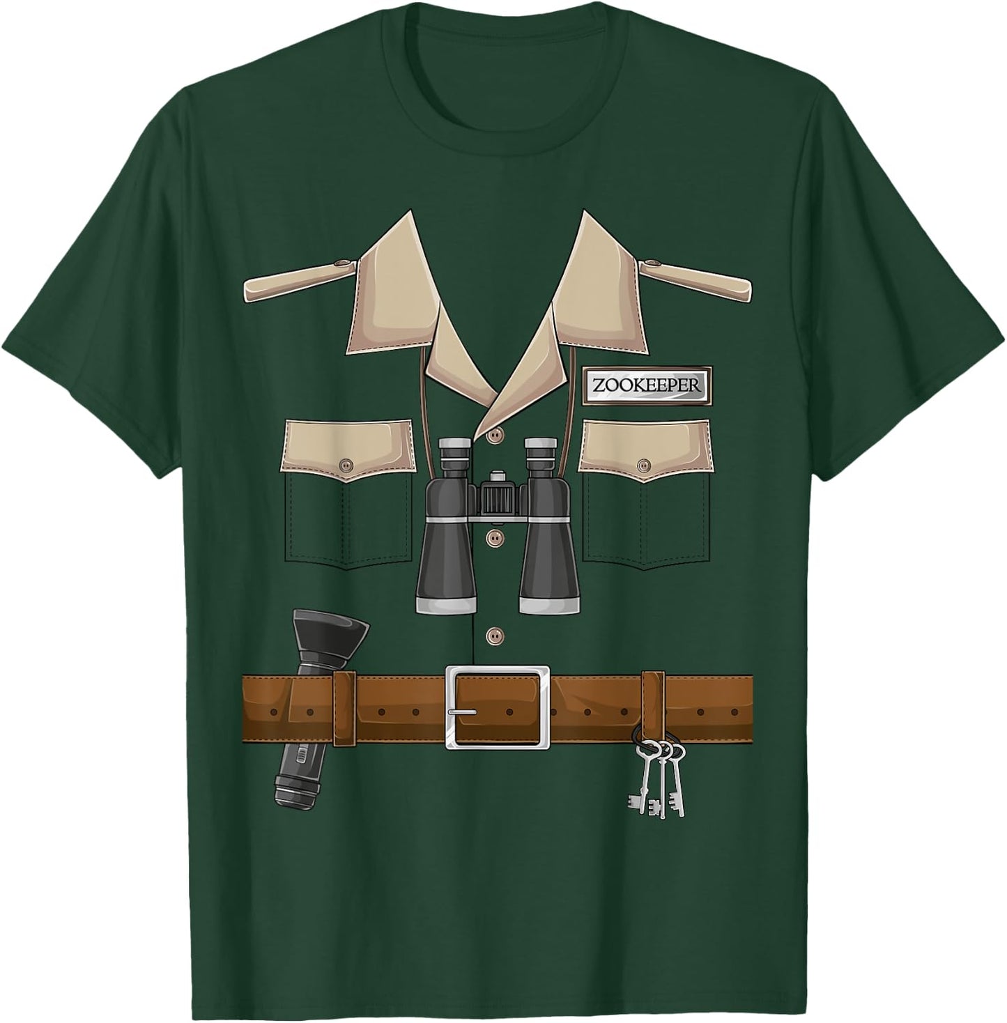 Zookeeper Halloween Costume DIY Safari Zoo Keeper Explorer T-Shirt - T-Shirt | Forest