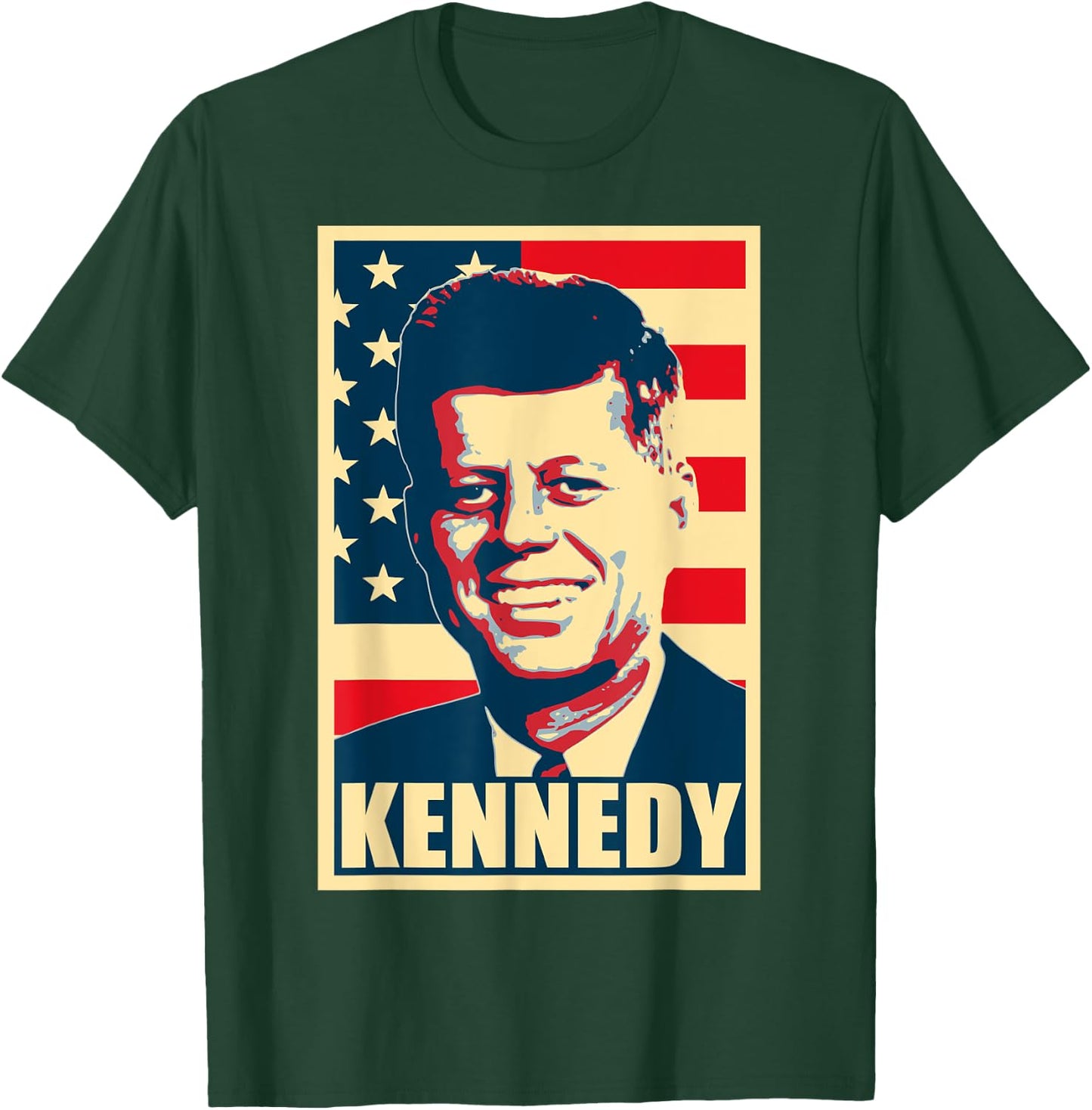 History And Politics Store JFK American Propaganda , -Adults & Youth, Black, Small, Short Sleeve T-Shirt - T-Shirt | Forest