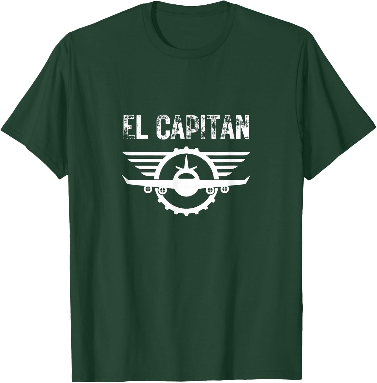 El Capitan Aviation Pilot Flight School T-Shirt - T-Shirt | Forest