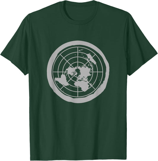 Map of Flat Earth T-Shirt - T-Shirt | Forest