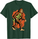 Funny Bigfoot Carrying Alien Eating Taco! Sasquatch Aliens T-Shirt - T-Shirt | Forest