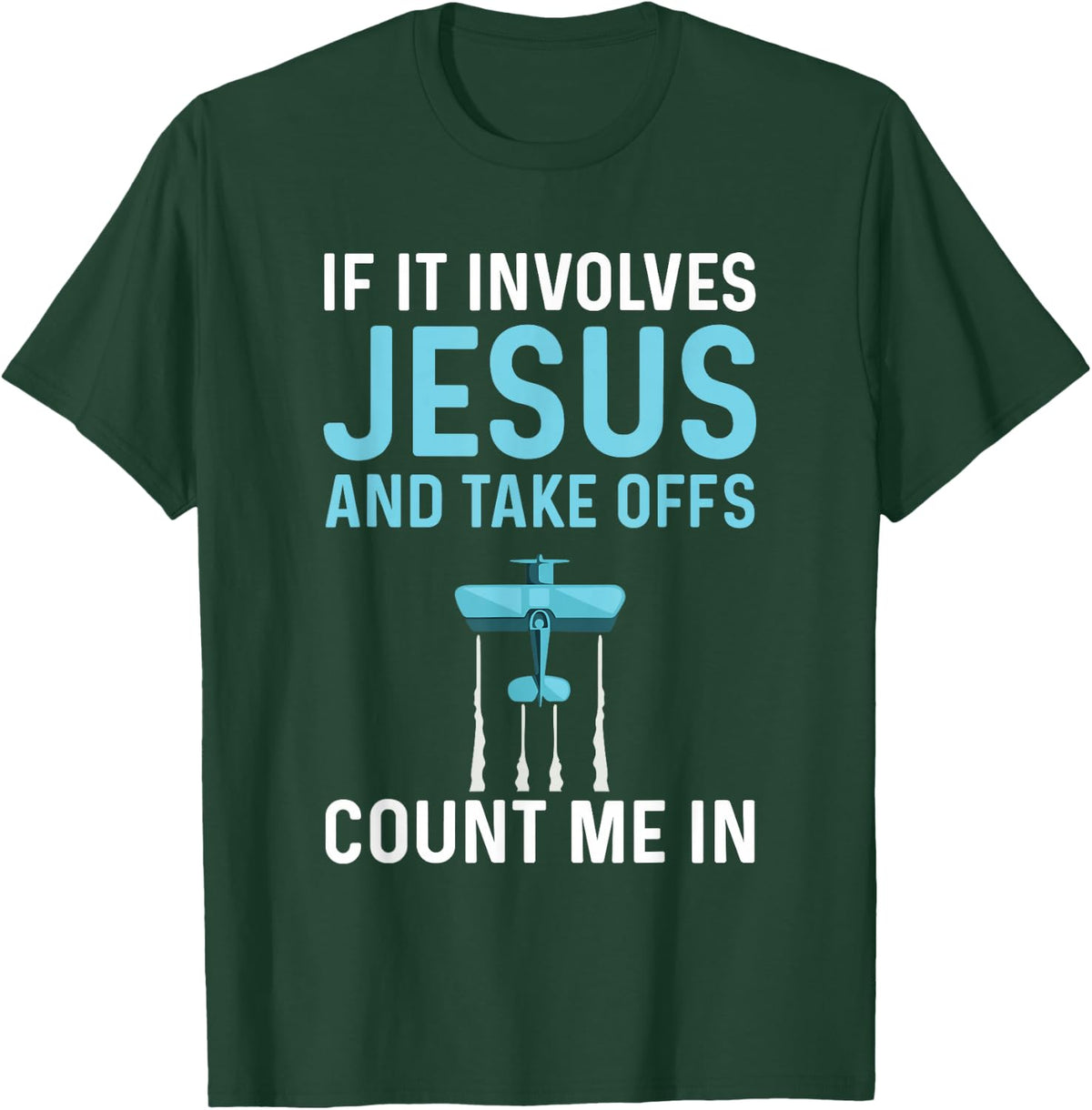 Airplane Pilot & Jesus Design Men's Black Cotton , Small, Short Sleeve, , Classic Fit, Modern Style, Aviation Theme, Casual Lifestyle, Perfect for Pilots & Aviation Enthusiasts T-Shirt - T-Shirt | Forest