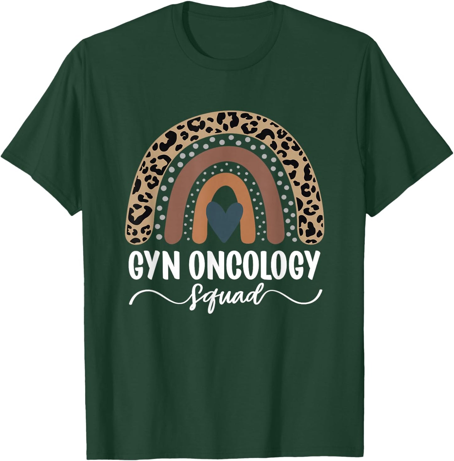 Gyn Oncology Squad, Leopard Rainbow Gyn Oncology Nurse T-Shirt - T-Shirt | Forest