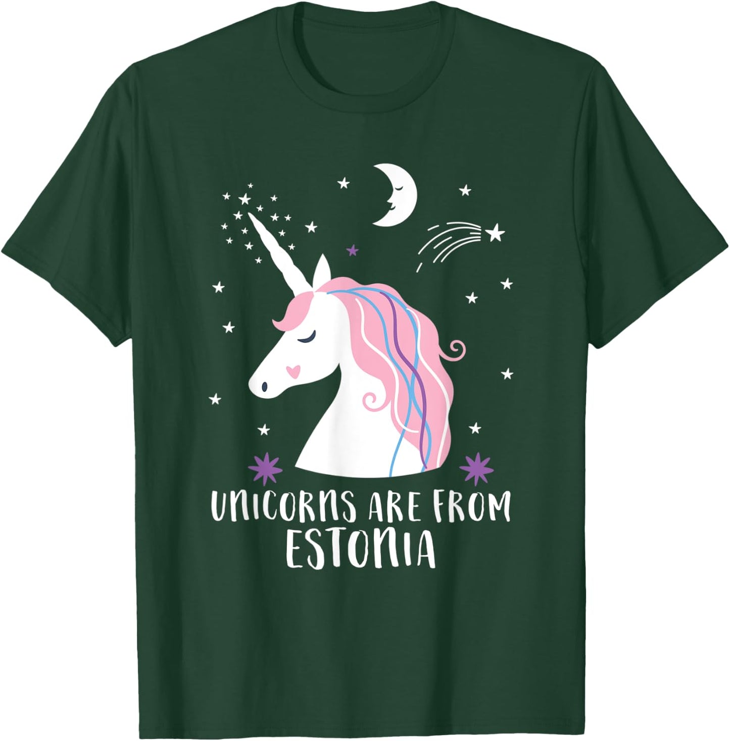 Unicorns Are From Estonia Funny Home Country Estonian Pride T-Shirt - T-Shirt | Forest