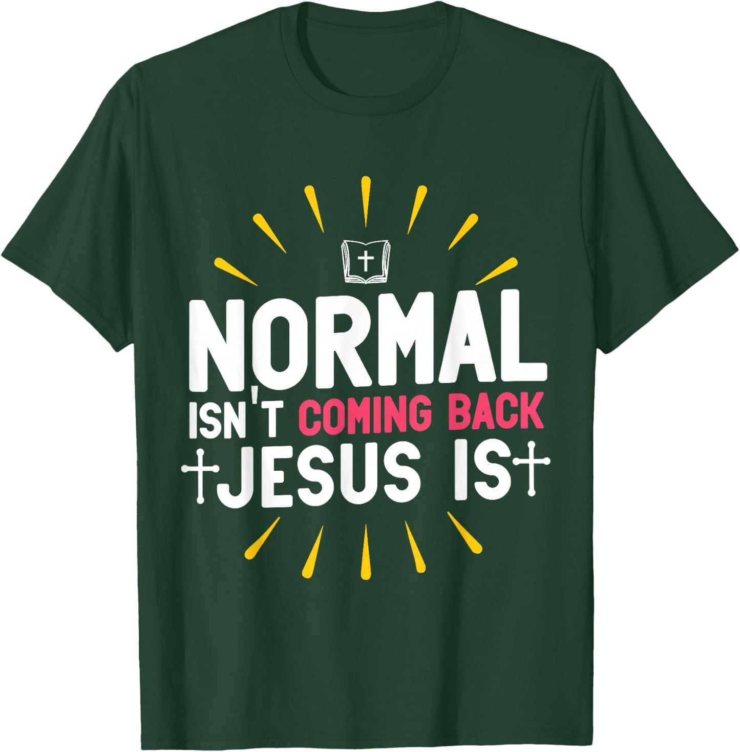 Normal Isn't Coming Back Jesus Is Christian Believer T-Shirt - T-Shirt | Forest