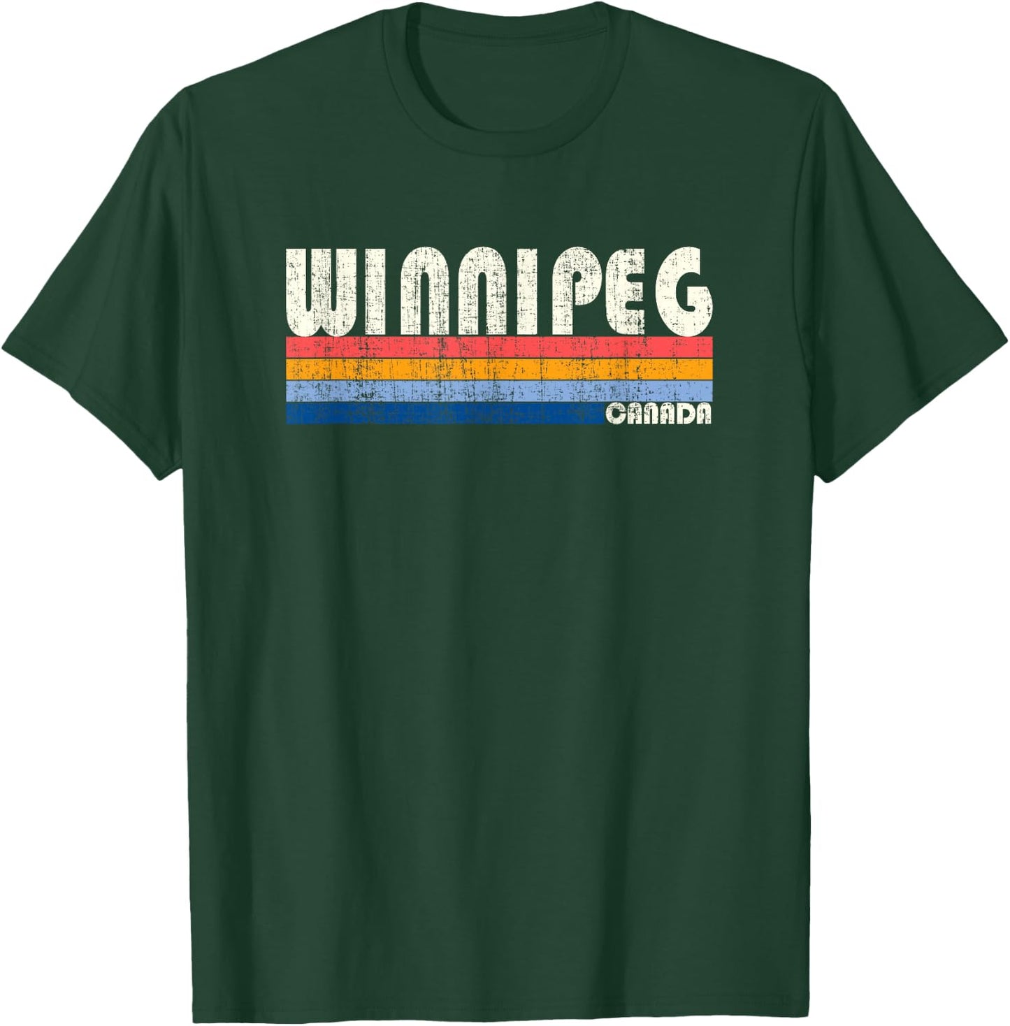 Retro Vintage 70s 80s Style Winnipeg, Canada T-Shirt - T-Shirt | Forest
