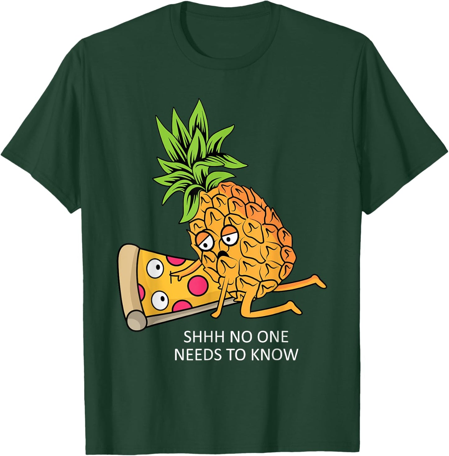 Pineapple Belongs on Pizza Lover Funny Food Pun T-Shirt - T-Shirt | Forest
